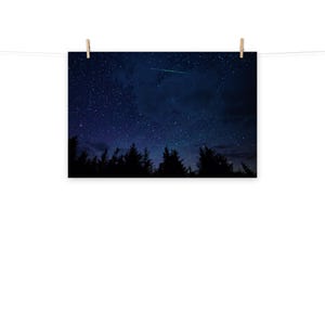 Perseid Meteorschauer Matte Poster