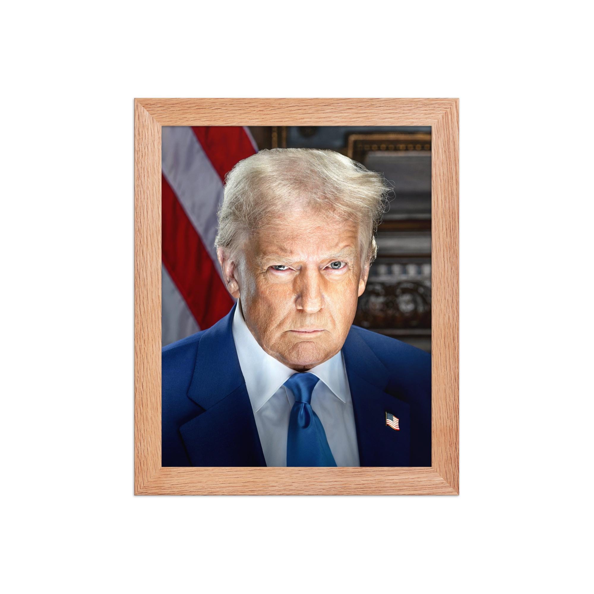 ドナルド・トランプ大統領公式肖像画 2025 額入りポスター - Etsy 日本