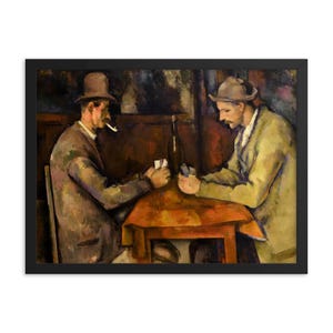 Póster enmarcado Los jugadores de cartas de Paul Cézanne