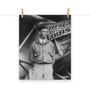 Charles Lindbergh and the Spirit of Saint Louis Matte Poster