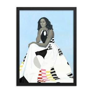 First Lady Michelle Obama by Amy Sherald Framed Poster