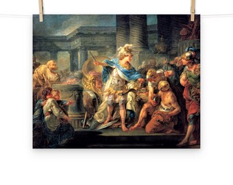 Alexander the Great cuts the Gordian Knot by Jean-Simon Berthélemy Matte Poster