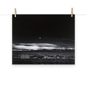 Moonrise, Hernandez, New Mexico door Ansel Adams Matte poster