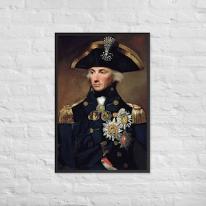 Horatio Nelson, 1st Viscount Nelson by Lemuel Francis Abbott Framed Poster