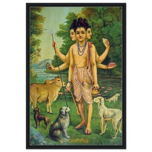 Toile encadrée Dattatrey par Raja Ravi Varma
