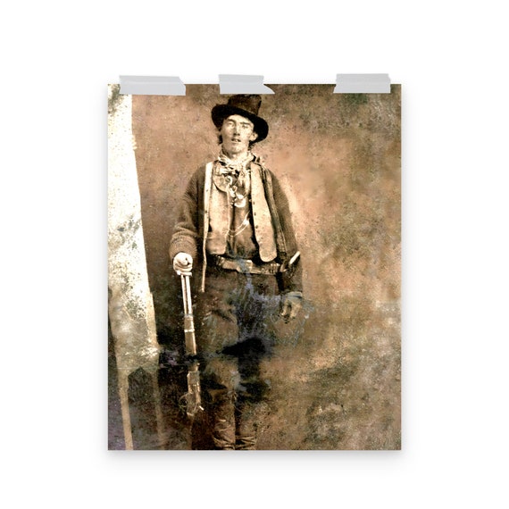 ペーター佐藤 LITTLE BILLY カウボーイ 額入りアートポスター パズル Billy the Kid Matte Poster - Etsy