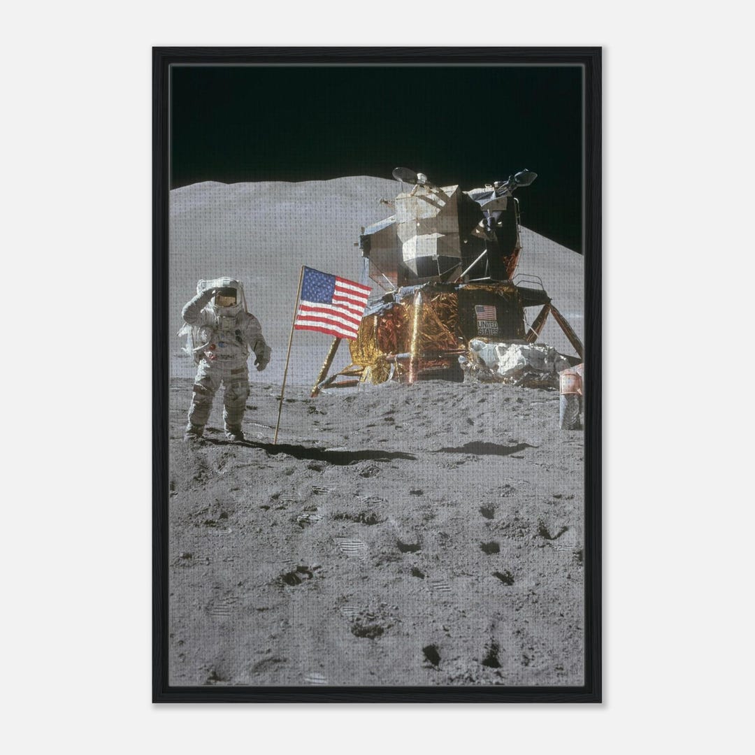 Apollo 15 Lunar Module on the Moon Framed Canvas - Etsy