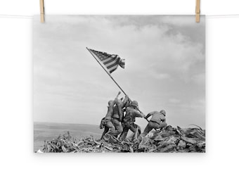 Raising the Flag on Iwo Jima Matte Poster