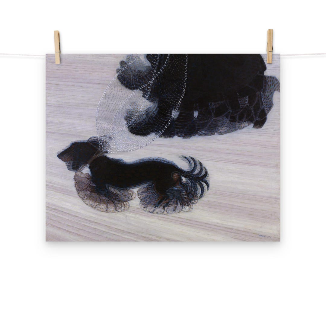 dynamism-of-a-dog-on-a-leash-by-giacomo-balla-matte-poster-etsy