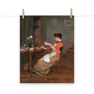 Reading the News by Victor Gilbert Matte Poster