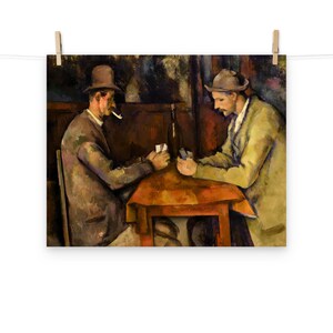 Os jogadores de cartas de Paul Cézanne Pôster fosco