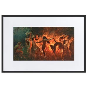 Fire Dance by Joseph Tomanek Canvas Framed Poster with Mat