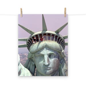 Nancy Reagan on the Statue of Liberty Matte Poster