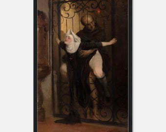 The Sin by Heinrich Lossow Framed Canvas
