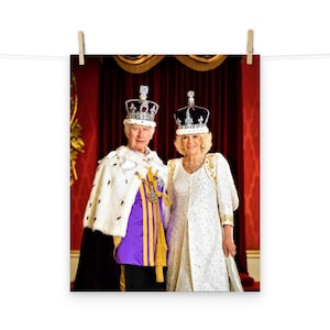 King Charles III and Queen Camilla Coronation Matte Poster