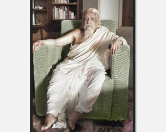 Póster enmarcado de Sri Aurobindo