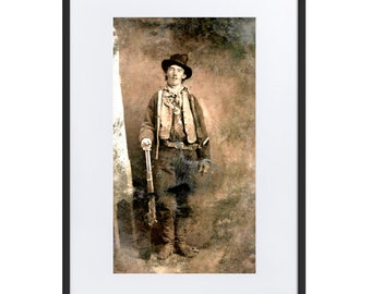 Poster incorniciato di Billy the Kid con passepartout