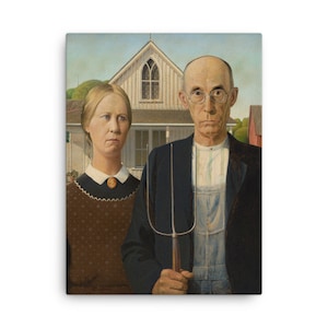 American Gothic by Grant Wood Canvas