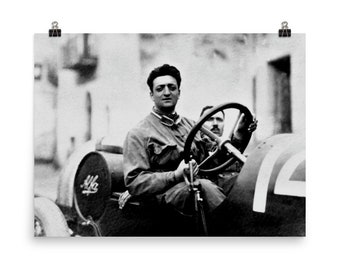 エンツォ・フェラーリ　追悼ポスター エンツォ・フェラーリ マットポスター - Etsy 日本