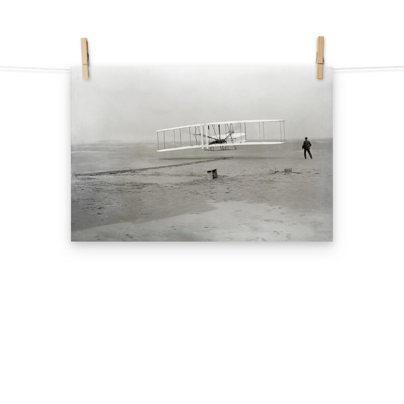 The First Flight of Wright Flyer (wright Brothers) Matte Poster - Etsy ...