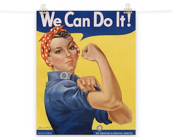WORLD WAR II we Can Do It 'rosie the Riveter' Poster - Etsy