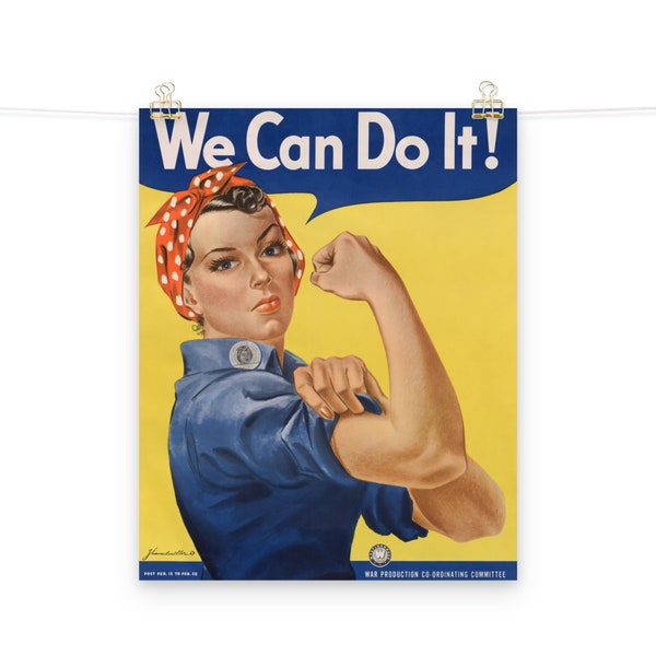 Nous pouvons le faire ! (Rosie la riveteuse) Poster mat