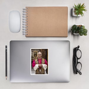 Adesivo con ritratto ufficiale di Papa Leone XIV