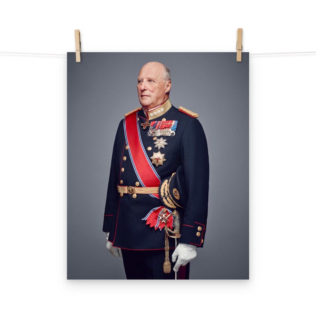 King Harald V Official Portrait Matte Poster Etsy