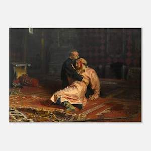 Ivan the Terrible and His Son Ivan by Ilya Repin Matte Poster