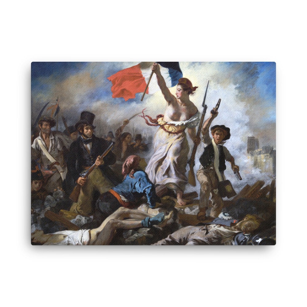 民衆を導く自由の女神 ウジェーヌ・ドラクロワ作 キャンバス - Etsy 日本