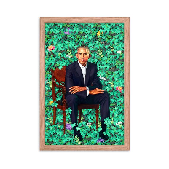President Barack Obama by Kehinde Wiley Framed Poster - Etsy