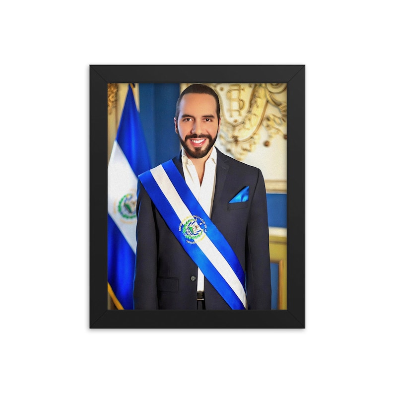 Nayib Bukele Official Portrait Framed Poster - Etsy
