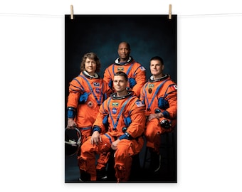 Artemis 2 Crew Portrait Matte Poster