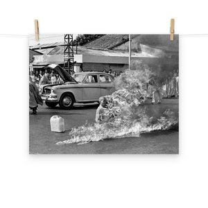 Burning Monk Thích Quảng Đức Matte Poster
