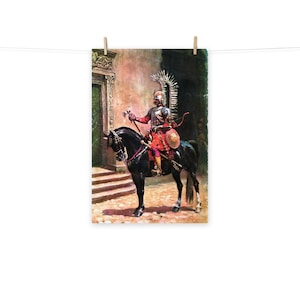 Winged Hussar by W. Pawliszak Matte Poster