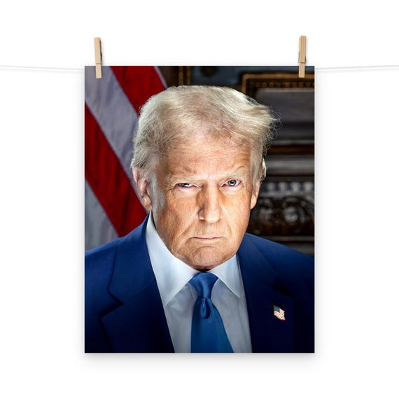 ドナルド・トランプ大統領公式ポートレート 2025 マットポスター