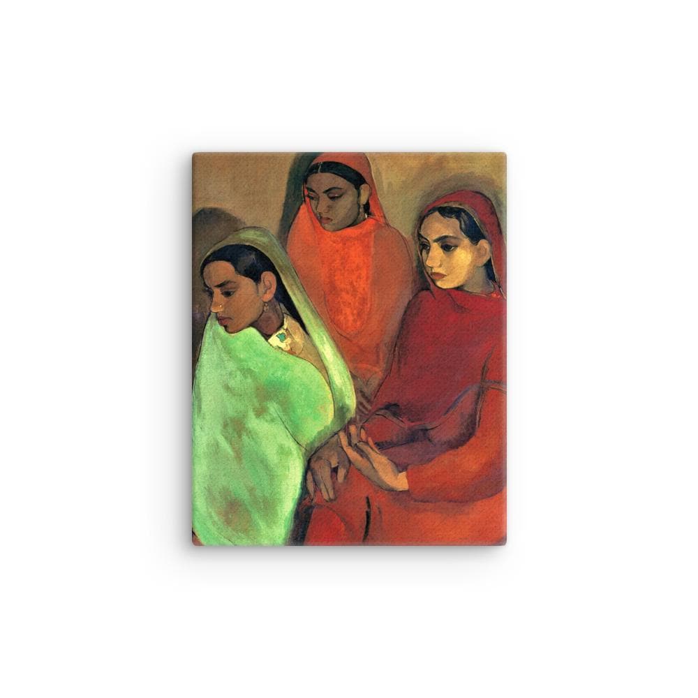 Three Girls by Amrita Sher-gill Canvas - Etsy