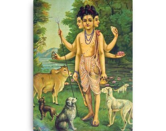Dattatrey by Raja Ravi Varma Canvas