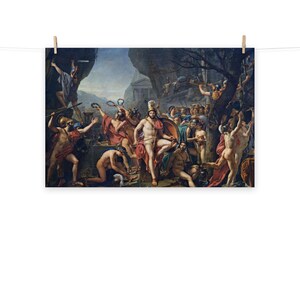 Leonidas at Thermopylae by Jacques-Louis David Matte Poster