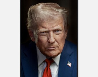 ドナルド・トランプ大統領の最新公式肖像画の額入りポスター - Etsy 日本