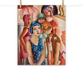 Five girls from Guaratinguetá by Emiliano di Cavalcanti Matte Poster