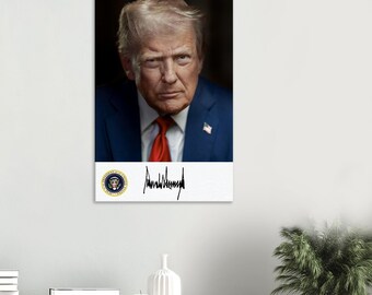 ドナルド・トランプ大統領の最新公式肖像画（サイン入り）キャンバス