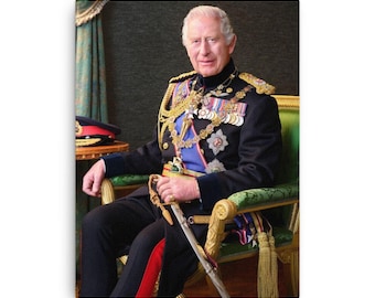 King Charles III Portrait Canvas