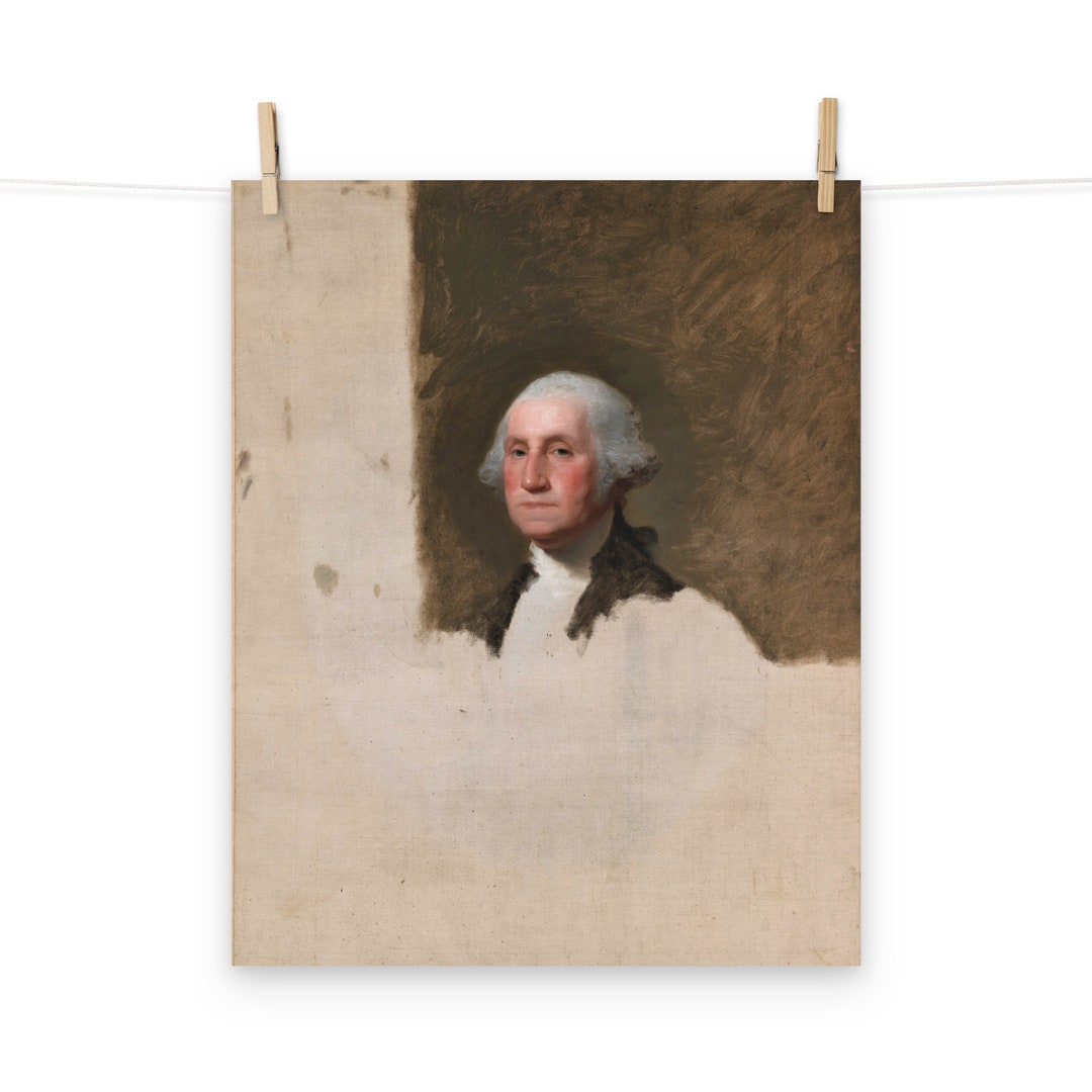 George Washington Unfinished Portrait (athenaeum Portrait) by Gilbert ...