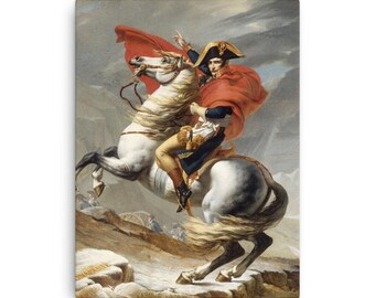 Napoleon Crossing the Alps by Jacques-Louis David Canvas