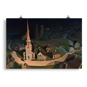 Midnight Ride of Paul Revere by Grant Wood Matte Poster