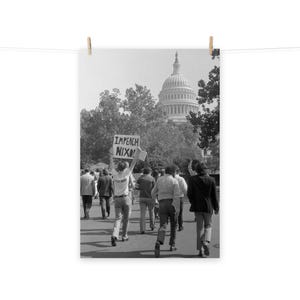 Impeach Nixon Protest Photo Washington DC Matte Poster
