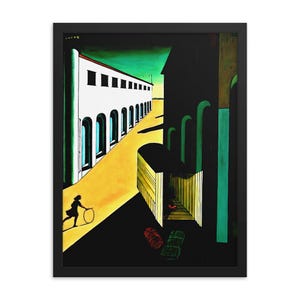 Mystery And Melancholy By Giorgio De Chirico Framed Poster