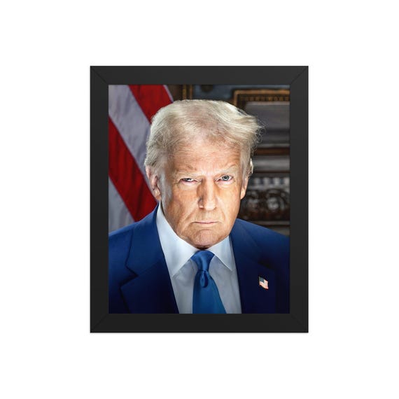 ドナルド・トランプ大統領公式肖像画 2025 額入りポスター - Etsy 日本