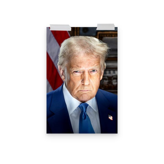ドナルド・トランプ大統領公式ポートレート 2025 マットポスター